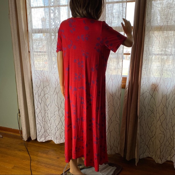 LOGO by Lori Goldstein Rayon 230 Printed Dress with Contrast Godet - Picture 6 of 8